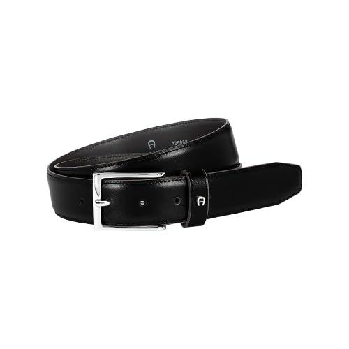 Aigner Gürtel Basic 126068 Black, Silber Glänzend