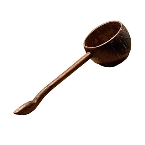 Mehrzweck-Suppenkelle aus Holz, langer Griff, Nussschalenlöffel zum Kochen, Servieren und Gießen, ideales Küchenutensil für Hobbyköche und L