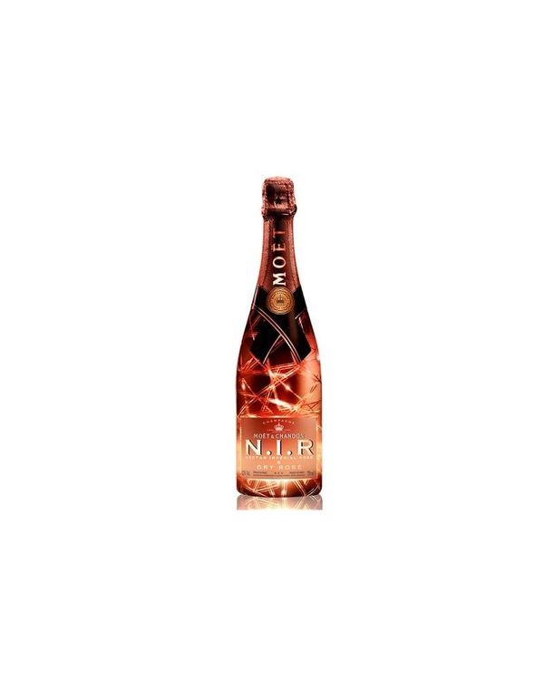 Moet & Chandon Nectar Imperial Rose Dry Sec Luminous Edition, 0,75 l - leuchtende Champagnerflasche