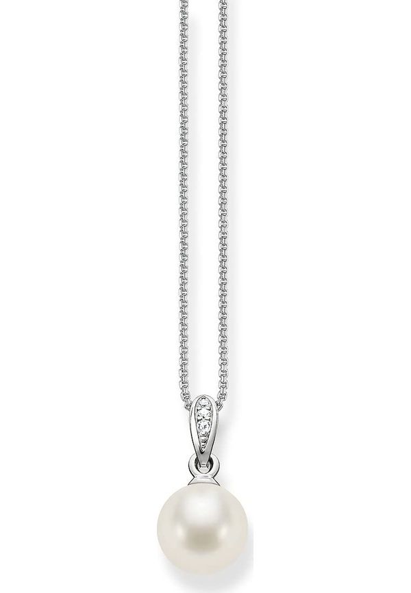 THOMAS SABO Kette längenverstellbar 38/40/42 cm 925 Sterlingsilber/Süßwasserzuchtperle/Zirkonia blank