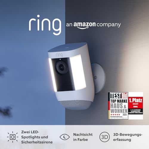 Ring Spotlight Cam Pro Akku 2K Außenkamera