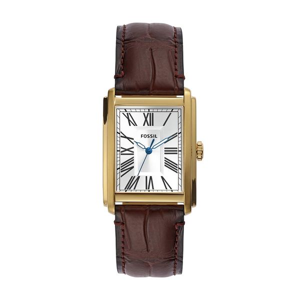 Fossil Carraway Watch for Men, Quartz Three Hand Movement with Leather or Stainless Steel Strap
