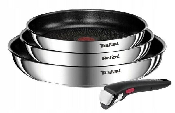 Tefal Ingenio Emotion Pfannenset 3-teilig, 22/24/28 cm, abnehmbarer Griff, antihaftbeschichtet, induktionsgeeignet, spülmaschinengeeignet