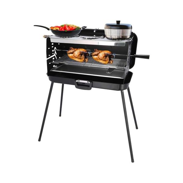 BERGER Camping Gasgrill Klappbar – Tragbarer Koffergrill mit 3 Brennern