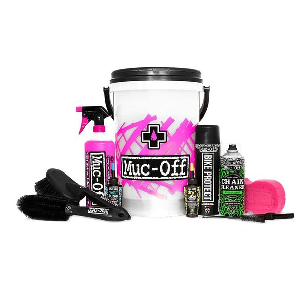 Muc-Off Dirt Bucket Kit – Umfangreiches Fahrrad Reinigungsset mit Bike Cleaner, Chain Cleaner Kettenreiniger, Bike Protect, Chain Lube Kettenöl Fahrrad, Reinigungsbürsten und Schwamm