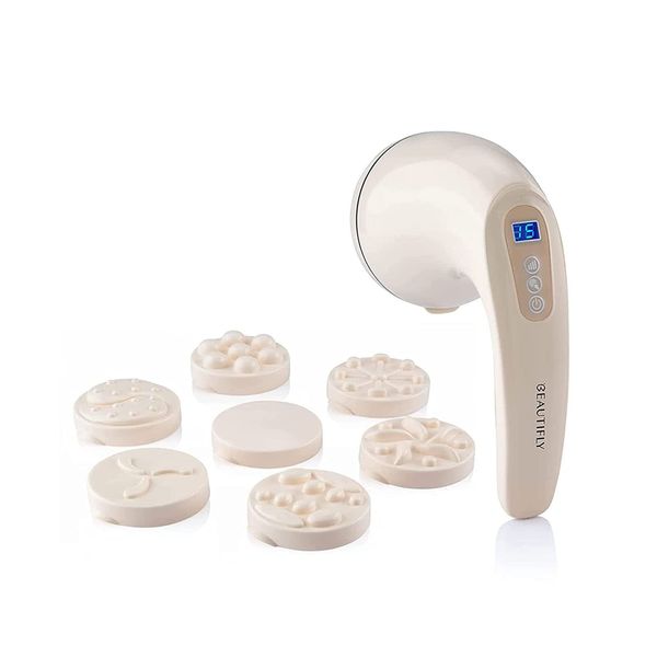 Beautifly B-Skinn Body Elektrisch Cellulite Massagegerät mit 8 austauschbaren Zubehör Anti Cellulite Massager