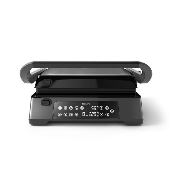 Philips Kontaktgrill – digitale Temperaturregelung mit Temperaturfühler und 8 Funktionen