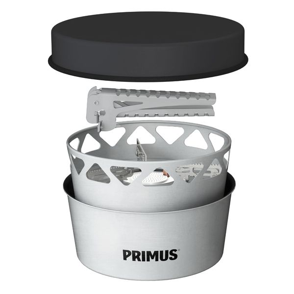 Primus Essential Stove Set – Campingkocher mit Topf 1,3 L, Pfanne und integriertem Gasbrenner