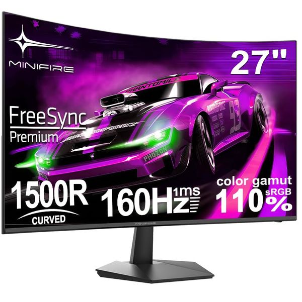 Minifire 27 Zoll Curved Gaming Monitor, 160Hz, VA-Panel, 1ms