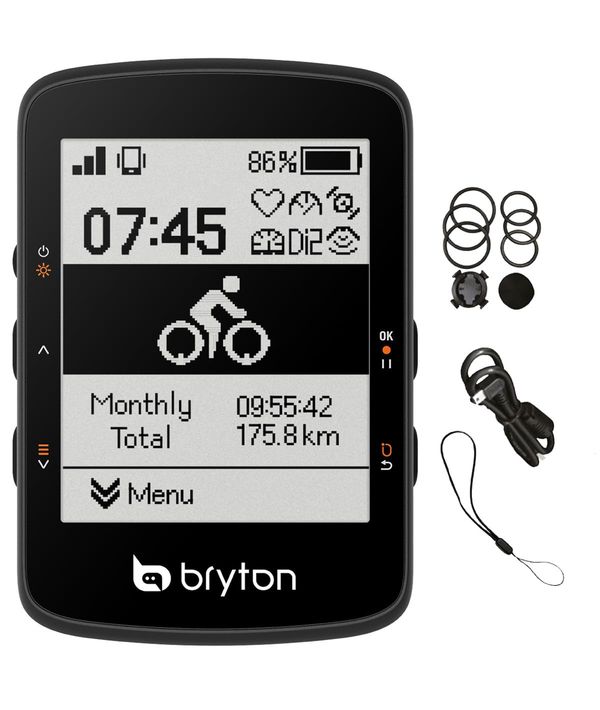 Fahrradcomputer Bryton Rider 460E, Einheitsgröße, Schwarz