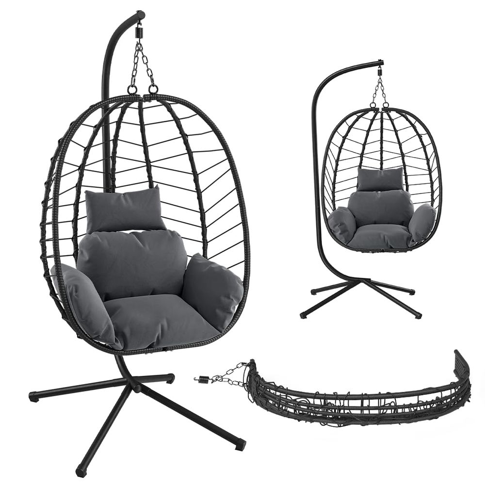 STEELSØN Alarian Hängesessel mit Gestell, Rattan