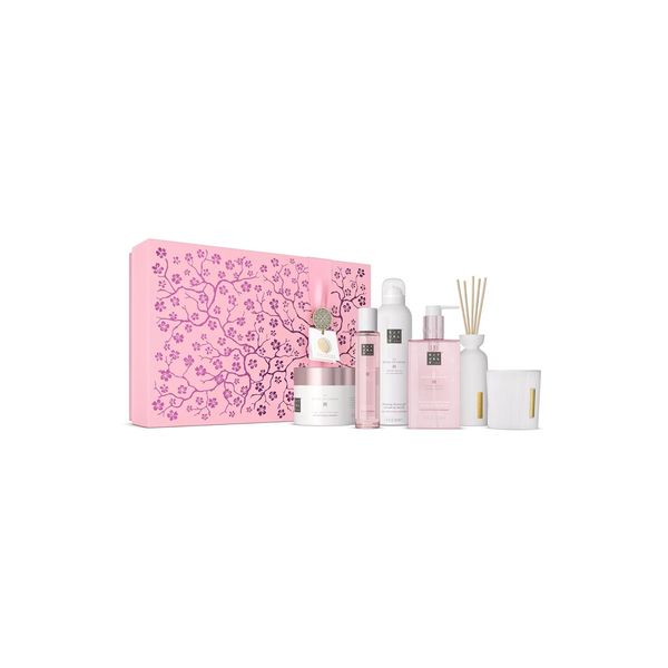 RITUALS The Ritual of Sakura XL Geschenkset für Frauen – Kirschblüten-Badeset in luxuriöser Geschenkbox mit Duftkerze, Handseife, Haar- & Körperspray, Körpercreme, Duschschaum, Duftstäbchen