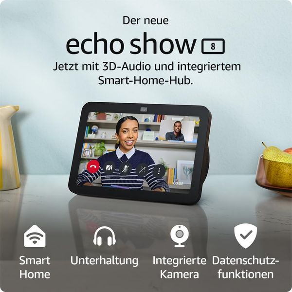 Amazon Echo Show 8 (3. Gen.) – HD-Smart-Display mit Alexa