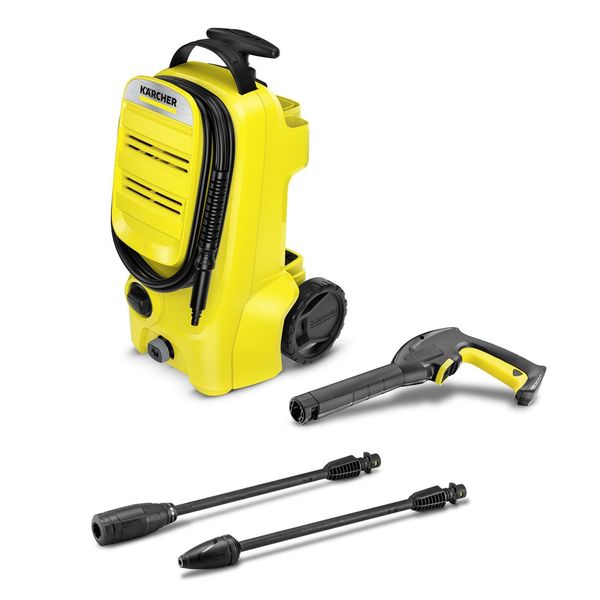 Kärcher K 3 Compact Hochdruckreiniger – Max. 120 bar, 380 l/h, 4,2 kg, mit Hochdruckschlauch, Pistole, Dreckfräser und Strahlrohr