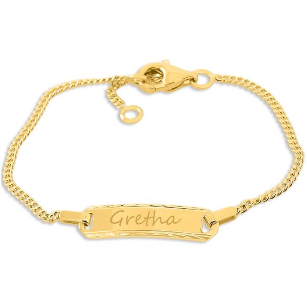 Taufarmband Gravur Gold Kinderarmband mit Wunschgravur Armkettchen Taufe Babyarmband Taufgeschenk Taufschmuck Gravur Namensarmband Baby Mädc