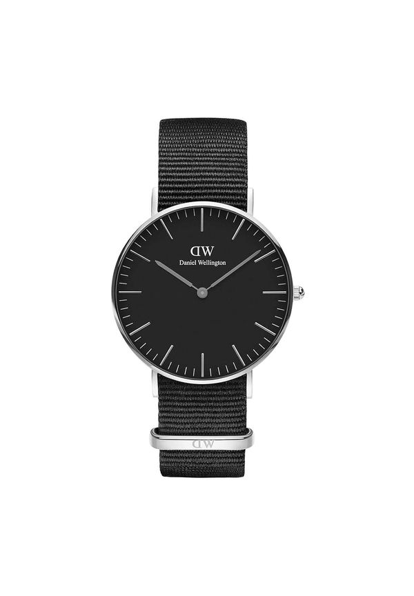 Daniel Wellington Classic Cornwall, Schwarz/Silber Uhr, 36mm, NATO, für Damen und Herren