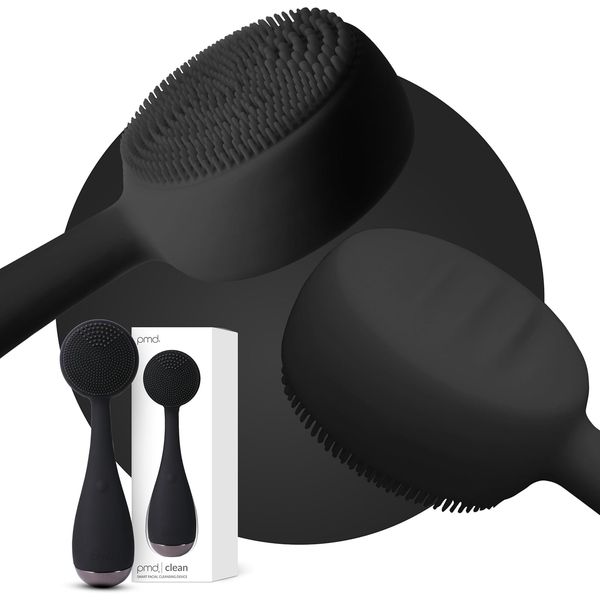 PMD Clean – Smart Gesichtsreinigungsgerät mit Silikonbürste & Anti-Aging-Massagegerät – wasserdicht – SonicGlow Vibrationstechnologie – Lift, Firm, Tonen der Haut auf Gesicht und Körper – Schwarz