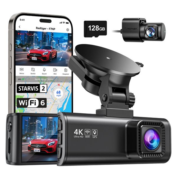REDTIGER F7NP 4K Dashcam vorne + hinten (128 GB)