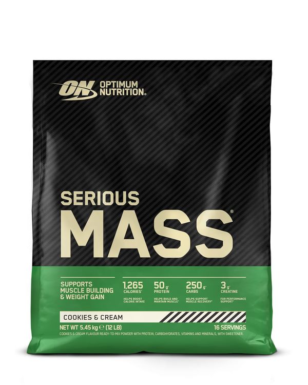 Optimum Nutrition Serious Mass Weight Gainer Cookies and Cream 5,45 kg