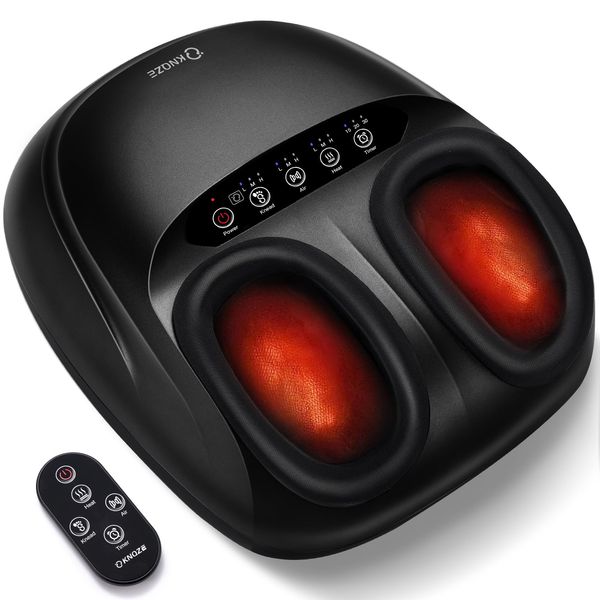 KNQZE Fußmassagegerät, Fussmassagegerät Elektrisch mit Wärmefunktion, Tiefenknet Shiatsu fußmassage für Plantarfasziitis & Neuropathie, Geschenke für Mama Frauen, Männer, Bis Schuhgröße 47