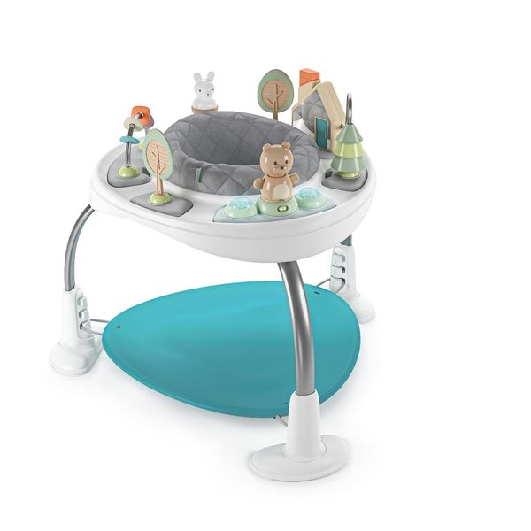Ingenuity Spring & Sprout 2-in-1 Aktivitätscenter mit Sprungkissen, First Forest
