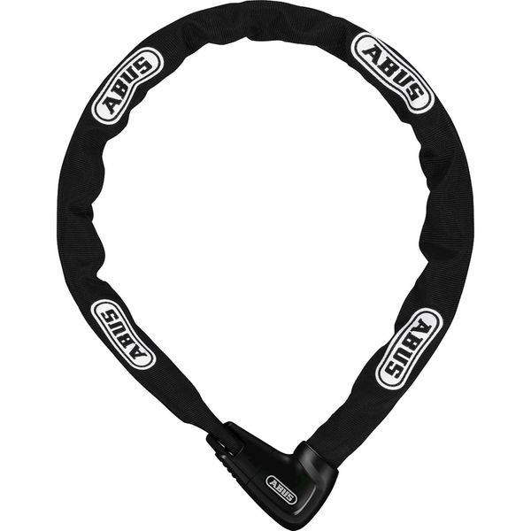 ABUS Kettenschloss Steel-O-Chain 9808K – Fahrradschloss mit XPlus Zylinder zum Schutz vor Manipulation – ABUS-Sicherheitslevel 11 – 8 mm stark – 110 cm lang – Schwarz