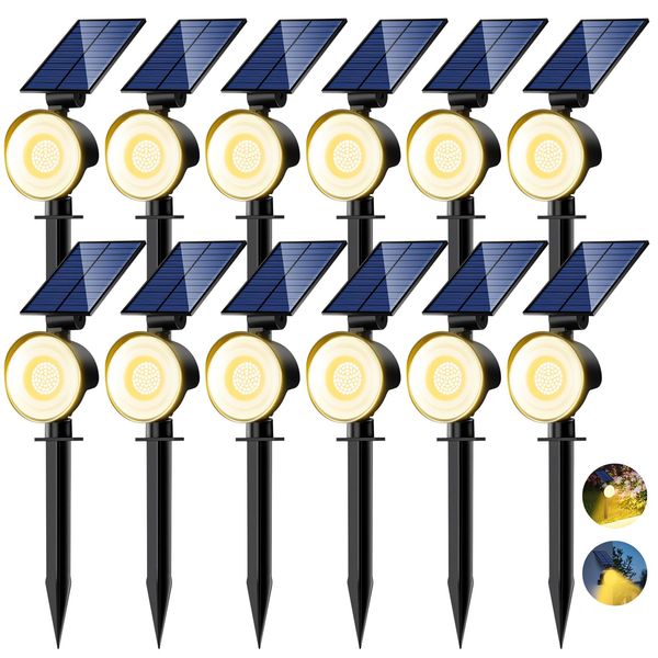 nipify Solar Strahler Gartenleuchten, 12er-Set