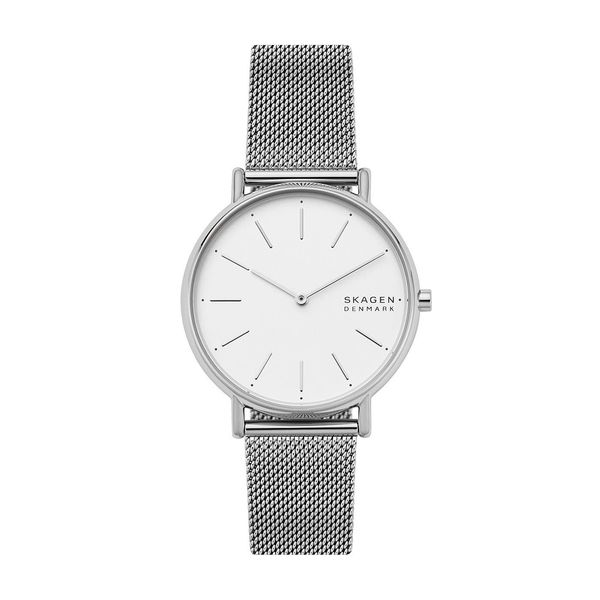 Skagen Signatur Uhr für Damen, Quarz-Zweizeigerwerk mit Edelstahl- oder Lederarmband