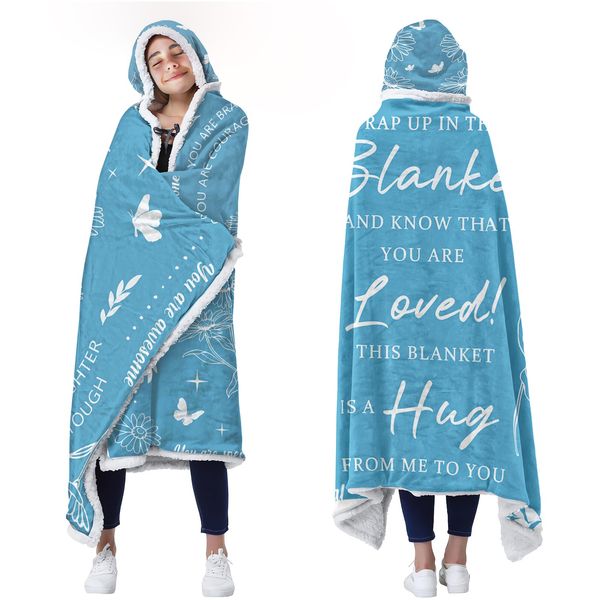 Gute Besserung Geschenke für Frauen nach Operationen – tragbare Umarmungsdecke, Denken Sie an Sie und Geburtstagsgeschenk, warme Erholungsdecke, 119,4 x 180,3 cm