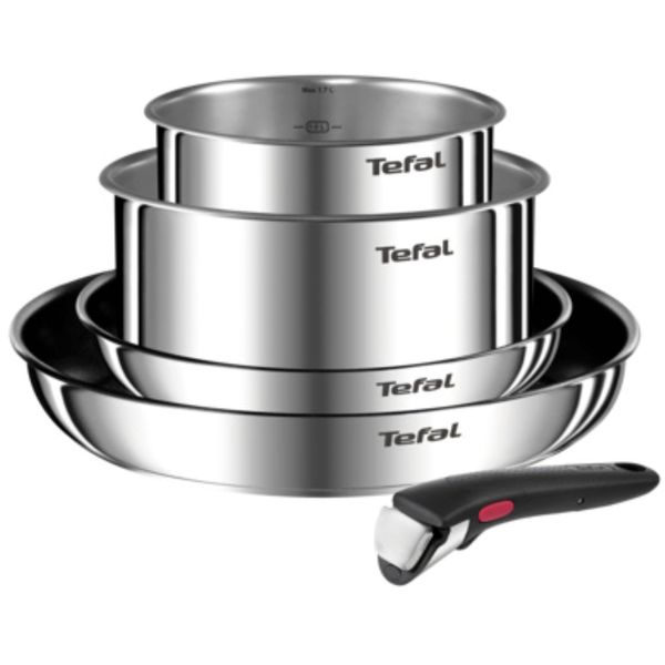 Tefal Ingenio Emotion L897S574 5-teiliges Set für Induktionsherde, antihaftbeschichtet, Edelstahl