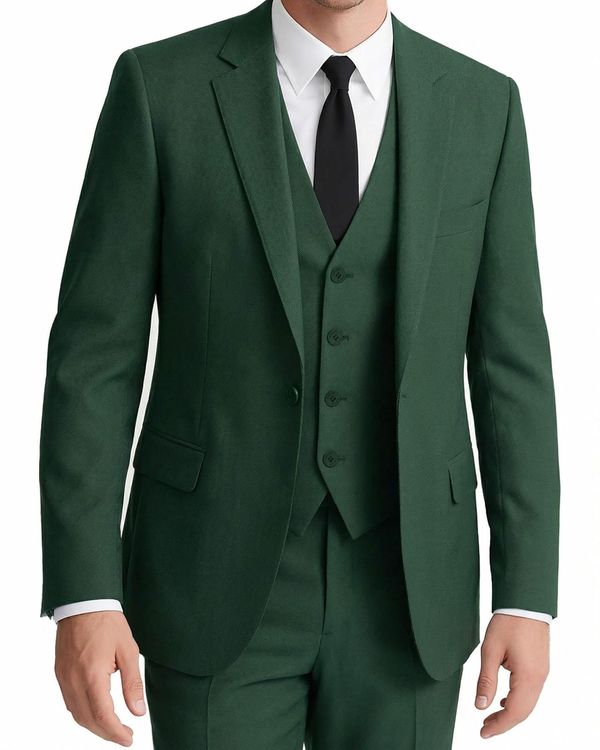 Herren Slim Fit 3-teiliger Anzug für Männer Smoking formelle Jacke Blazer Weste Hosen Set Hochzeit Abschlussball Party Business