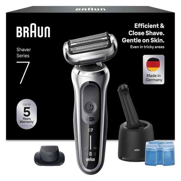 Braun Series 7 Elektrorasierer mit Reinigungsstation (Nass & Trocken)