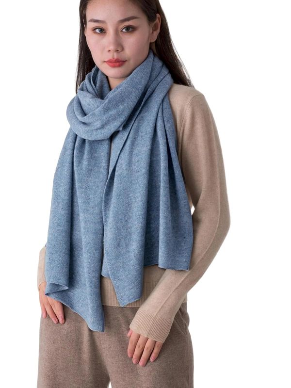 100% Kaschmir Schal XL Strick-schal, weich & warm, hochwertiger Winter-Stola für Damen und Herren