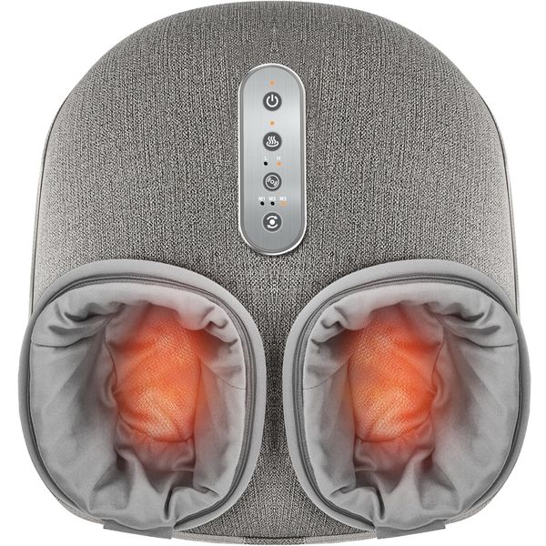 Medcursor Fußmassagegerät mit Wärme, tiefes Knetmassagegerät, Entlastung für müde Muskeln und Fußsohlen, mehrstufige Einstellungen und einstellbare Intensität für Zuhause oder im Büro