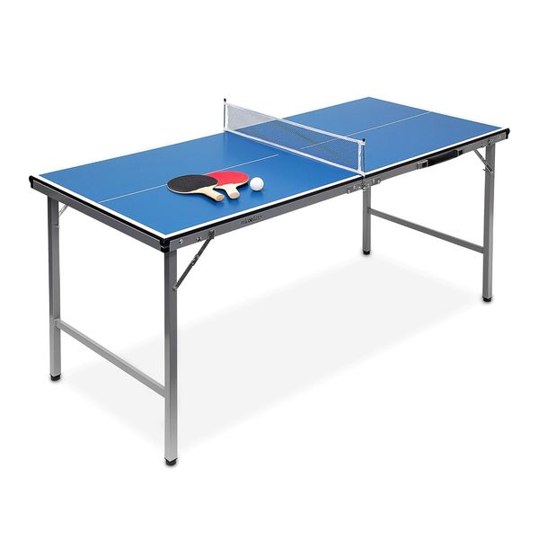 Relaxdays Klappbare Tischtennisplatte 150 cm kompakt