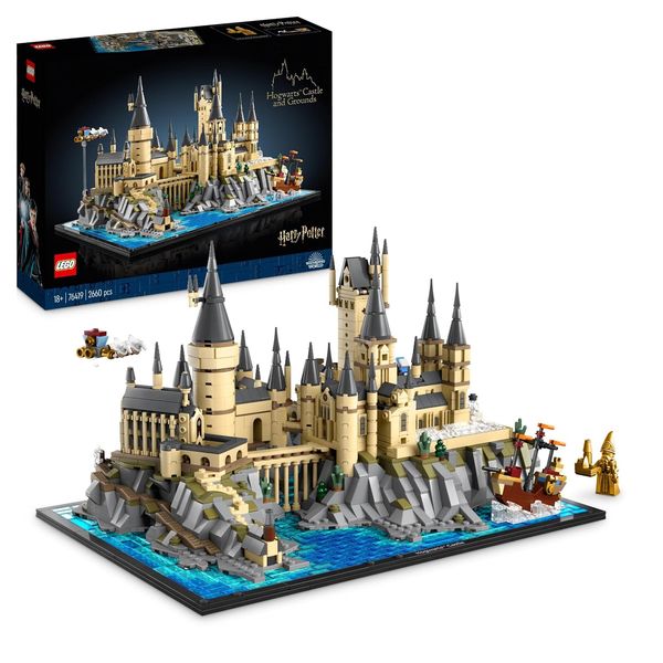 LEGO Harry Potter Schloss Hogwarts mit Schlossgelände – Großes Sammel-Set für Erwachsene mit Astronomieturm, Kammer des Schreckens und Architekturfigur – 76419
