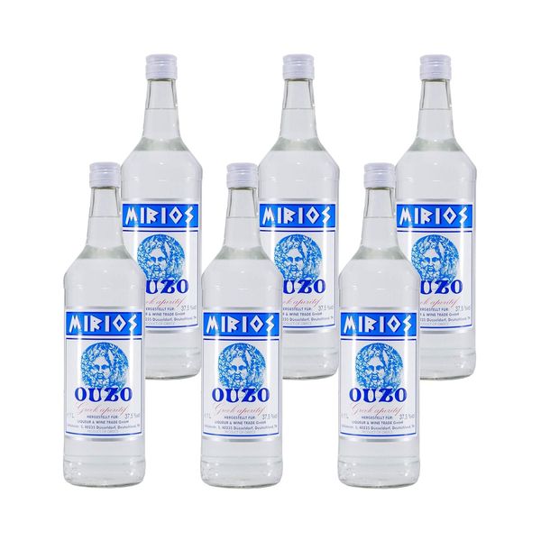 Mirios Ouzo – Griechischer Aperitif 6 x 1,0 L | 37,5% Vol
