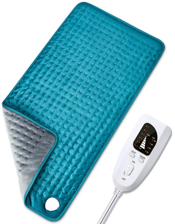 Elektrisches Heizkissen für Rücken-/Schulter-/Nacken-/Knie-/Beinschmerzen, Krämpfe und Arthritislinderung, 6 schnelle Heizeinstellungen, automatische Abschaltung, maschinenwaschbar