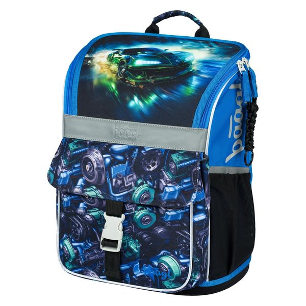 Baagl Schulranzen Jungen Mädchen für 1. Klasse - Ergonomische Schultasche für Kinder - Schulrucksack mit Brustgurt - Grundschule Ranzen Torn
