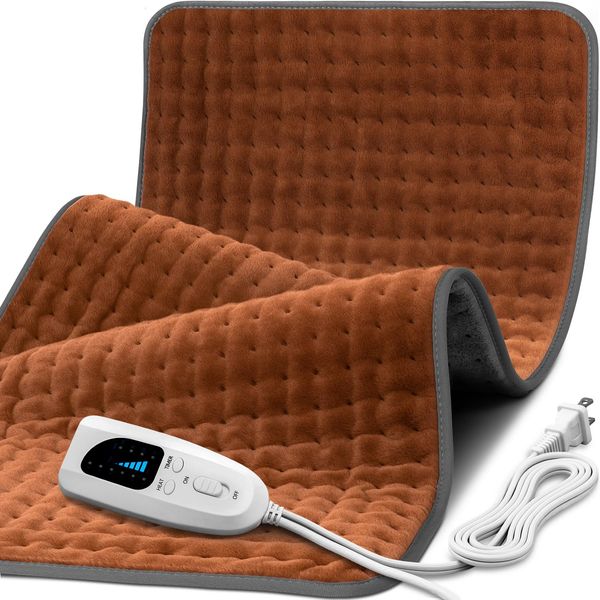 XXXL Heizkissen zur Linderung von Rückenschmerzen, beheiztes Kissen für Nacken/Schultern/Beine/Knie/Füße/Krämpfe, 6 Heizstufen, Auto-Off, Wärmekissen für Frauen, Geburtstag, Muttertag