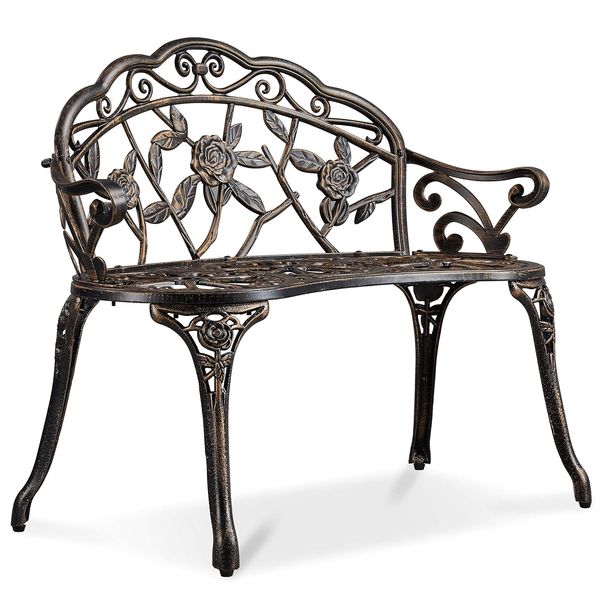 Yaheetech Gartenbank Bronze, 2-Sitzer Parkbank