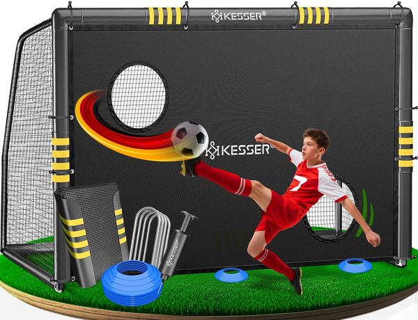 KESSER Fußballtor für Garten mit Netz & Zubehör