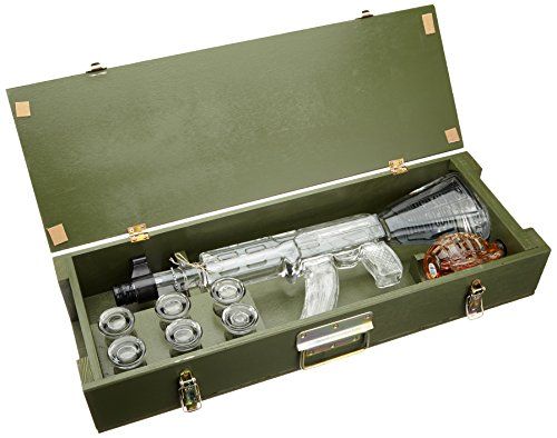 Bartex Red Army Wodkaset (1 x 1 l) mit Kräuterlikör (1 x 0.2 l) und 6 Gläsern