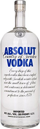 Absolut Vodka Original 4,5 L – Ikonische Apothekerflasche, schwedischer Klassiker für Cocktails und Longdrinks