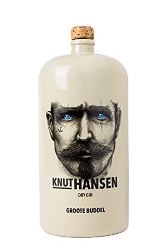 KNUT HANSEN DRY GIN | Handcrafted | 14 regionale Botanicals | Nachhaltige Keramikflasche | 1,5L 42% Vol.